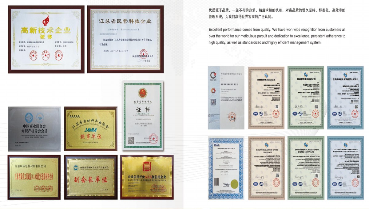 Qualifications and honor certificates